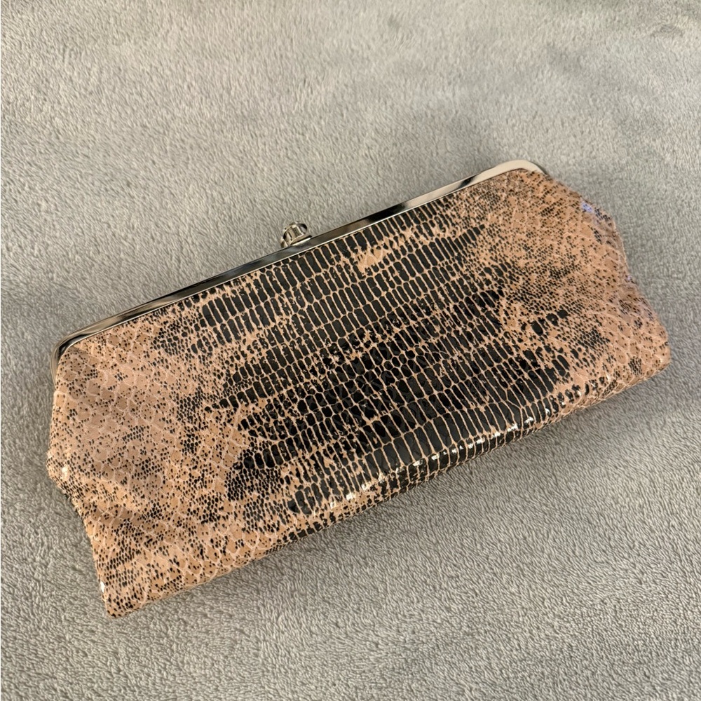 HOBO snakeskin embossed tan Clutch Bag